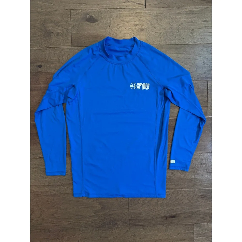 Spyder Surfboards Mens Blue Long Sleeve Rash Guard Swim Shirt XL FSE7929